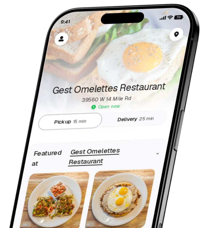 Gest Omelettes Restaurant app preview